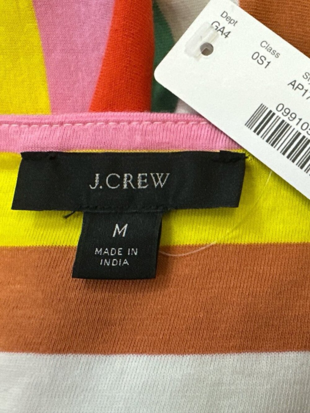 J. Crew Maxi Dress Rainbow Striped Cotton Knit Sz M NWT Sleeveless Summer Casual - Picture 9 of 13